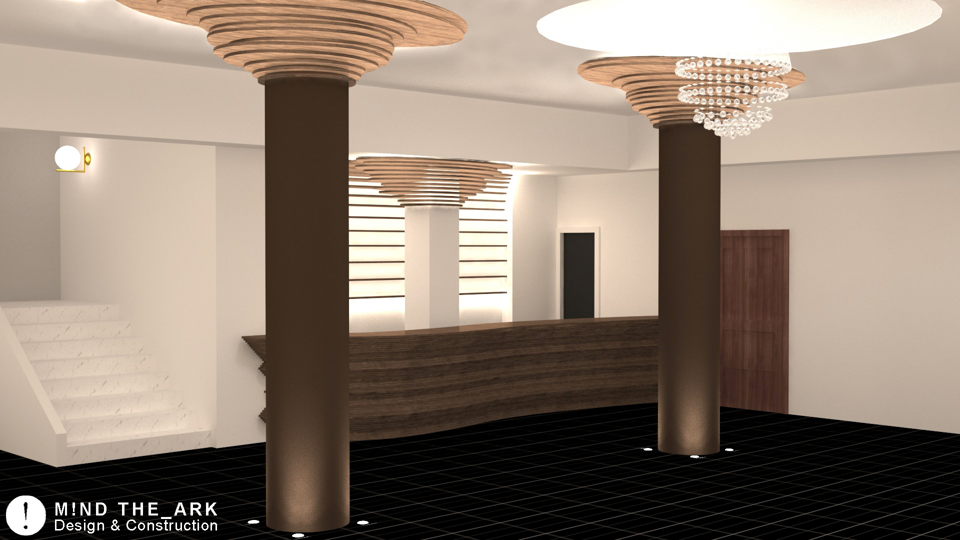 Σχεδιαστική πρόταση για τη reception στο ξενοδοχείο Congo Palace, Γλυφάδα | Ξενοδοχεία & Τουριστικές Κατοικίες